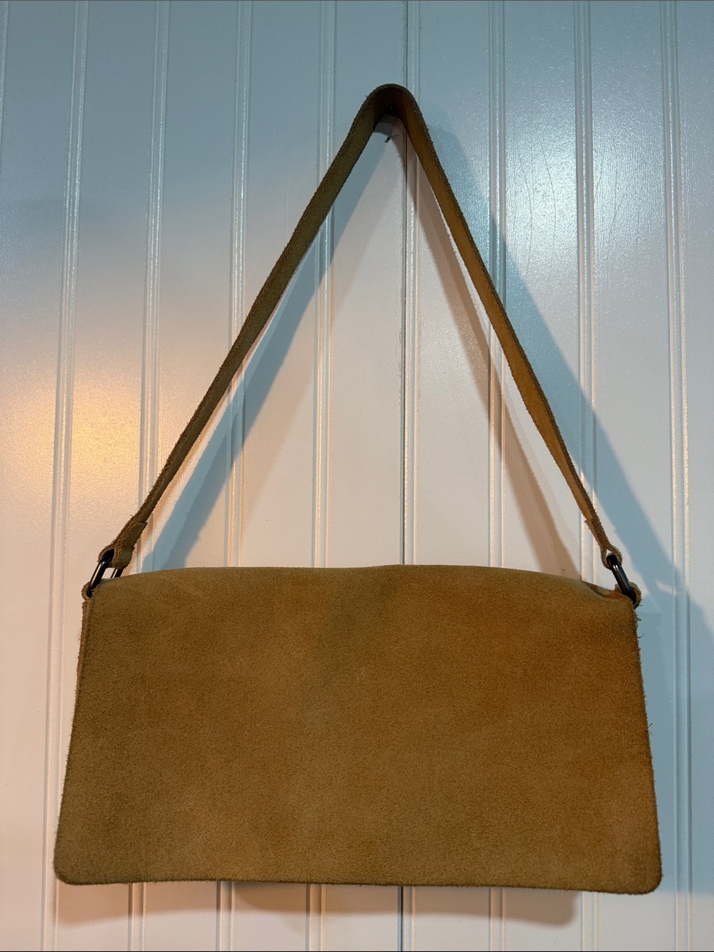 Banana Republic Suede Shoulder Bag in Camel Brown